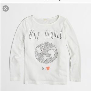 One planet crew cuts long sleeve tee shirt